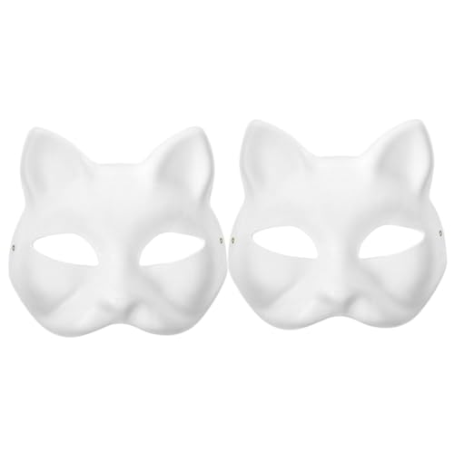 UPKOCH 2 Stück DIY Katzenmasken aus Weißem Papier Unbemalte Cosplay Masken für Halloween Party und Karneval zum Bemalen und Gestalten Sichere Papiermaterialien für Erwachsene UPKOCH 2 Stück DIY Katzenmasken aus Weißem Papier Unbemalte Cosplay Masken für Halloween Party und Karneval zum Bemalen und Gestalten Sichere Papiermaterialien für Erwachsene von UPKOCH