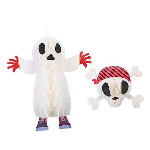 UPKOCH 2stücke Halloween Ornament Gruselige Schädel Dekoration Für Partys Bars Und Ktvs Für Halloween Und April Fools Day Deko von UPKOCH