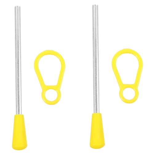 UPKOCH 2 Stück Dreieckshammer Hammerstock Performance-Dreieck-Eisenstab Performance-Stricker Dreieckige Eisenteile Instrumentenstöcke Dreieck-Eisenschlägel Hammerstöcke Plastik Yellow von UPKOCH
