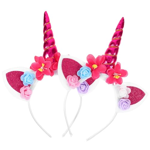 UPKOCH 2 Stück Einhorn Haarreif für Set Rotes Blumen Design Glitzernd Leicht und Bequem für Geburtstagsfeiern Halloween und Festivals UPKOCH 2 Stück Einhorn Haarreif für Set Rotes Blumen Design Glitzernd Leicht und Bequem für Geburtstagsfeiern Halloween und Festivals von UPKOCH
