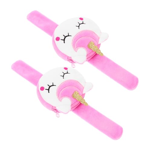 UPKOCH 2 Stück Einhorn Slap Armbänder Vielseitige Cartoon Party Armbänder mit Geldbeutel für Junge Mädchen für Geburtstagsfeiern und Spielaktivitäten von UPKOCH