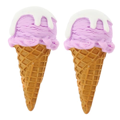 UPKOCH 2 Stück Eismodell Dessert-Display-Modelle Gefälschtes Eistütenspielzeug gefälschtes Eisspielzeug falsches Puppe künstliche Eiscreme-Requisiten Eiscreme -Foto -Requisite Harz von UPKOCH