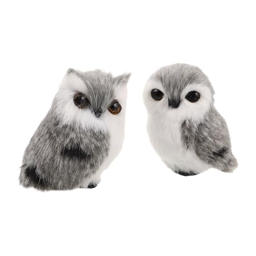 UPKOCH 2 Stück Eulen Plüschtiere Deko Eulenfigur Kleine Kuscheltiere Kinderpuppe Kuscheltiere Für Kindergeburtstagsfeiern Geschenke Ausgestopfte Eulen Kleine Eule Kuscheltier von UPKOCH