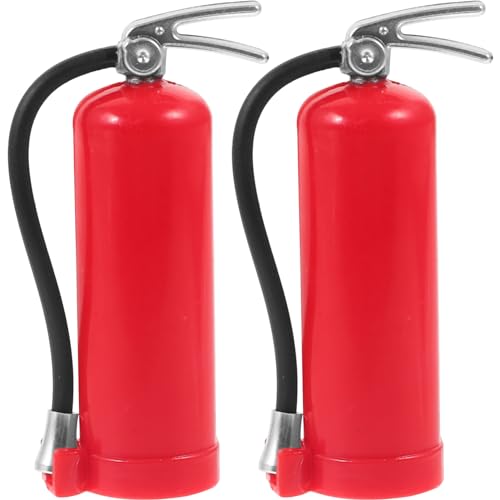 UPKOCH 2 Stück Feuerlöscher Für 1/10 Rc Raupenauto Mini-Feuerlöscher Modell Miniatur-Feuerlöscher Puppenhaus-Dekorationszubehör von UPKOCH