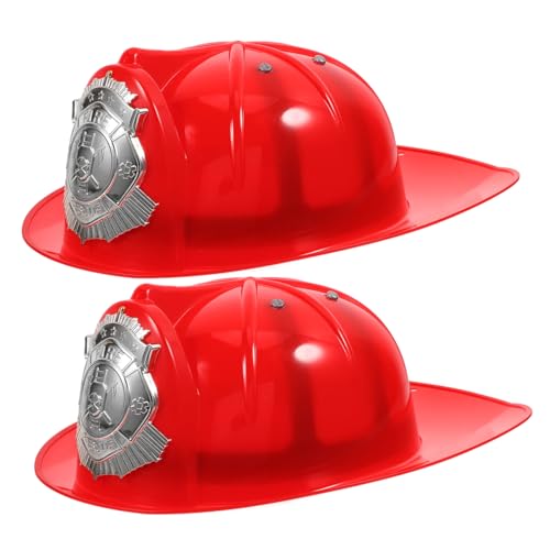 UPKOCH 2 Stück Feuerwehrhelm Feuerwehrkostüm Party Requisiten Roter Kunststoff Helm für Rollenspiel Geburtstag Halloween Fasching UPKOCH 2 Stück Feuerwehrhelm Feuerwehrkostüm Party Requisiten Roter Kunststoff Helm für Rollenspiel Geburtstag Halloween Fasching von UPKOCH