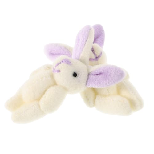 UPKOCH 2 Stück Gelenkige Plüschhasen Mini Kuscheltiere mit Beweglichen Gelenken Weiche Stoffhasen für Geburtstags und Hochzeitskuchendekoration Interaktive Kleine Hasenfiguren von UPKOCH