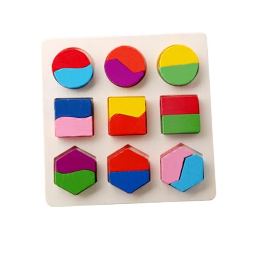 UPKOCH 2 Stück Geometrie-Puzzle- Puzzle rätsel zabawki stymulujące rozwój Educational Toys holzspielsachen Geometrieerkennungsspielzeug Geometrietafel Hölzern von UPKOCH