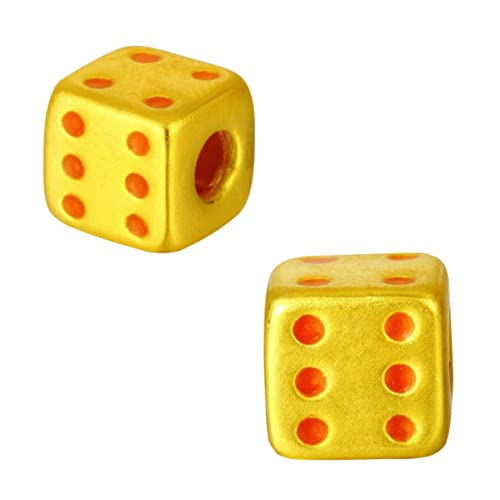 UPKOCH 2stücke Imitation Gold Würfel Spielzeug Dekoration Interessante Würfel Accessoires Für Spiele Einzigartige Würfelspiel Requisiten von UPKOCH