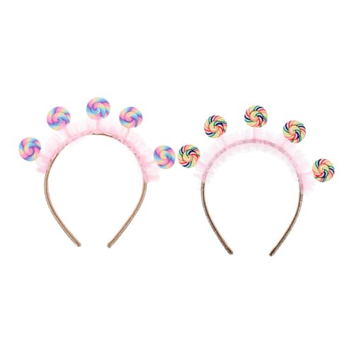 UPKOCH 2 Stück Haarreif Lollipop Stirnband Süßigkeiten Design Karneval Geburtstagsfeier Haarschmuck für Mädchen Verspieltes Accessoire Freizeit Party UPKOCH 2 Stück Haarreif Lollipop Stirnband Süßigkeiten Design Karneval Geburtstagsfeier Haarschmuck für Mädchen Verspieltes Accessoire Freizeit Party von UPKOCH