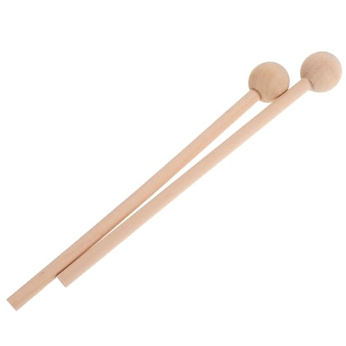 UPKOCH 2 Stück Hammer Schlagzeug für musikalisches Holz Schlagzeug Schlägel Holzschlägel für Xylophon Schlägel Trommelschläger Schlägel Perkussion hölzern Beige von UPKOCH