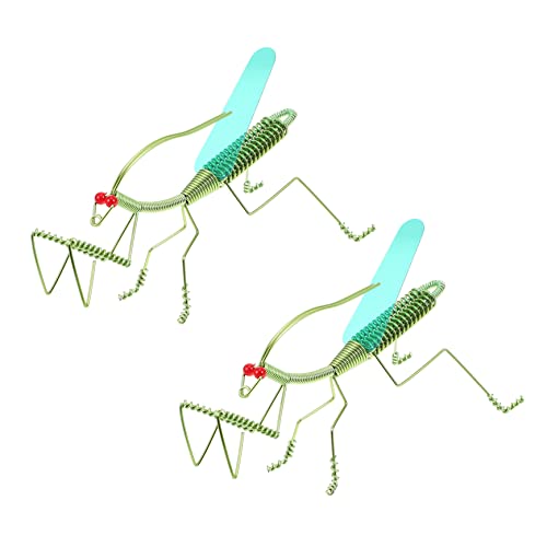 UPKOCH 2 Stück Handgefertigte Realistische Mantis Ornamente Simuliertes Modell für Dekoration und Fotografie Grün von UPKOCH