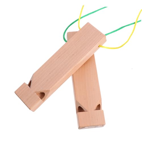 UPKOCH 2 Stück Holz Zugpfeife Teiliges Musikinstrument für DIY Malen Kreatives Handspielzeug für Mädchen Jungen Geburtstag Weihnachten Zufällige Farbe Zufällige Farbe von UPKOCH