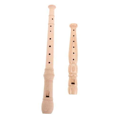 UPKOCH 2 Stück Holzblockflöte Deutsche und Englische Spielweise Anfänger Blockflöten aus Holz Leichter Robuster Klang Musiklernspielzeug für Schule Zuhause Outdoor von UPKOCH