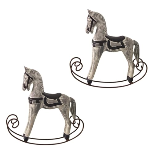 UPKOCH 2 Stück Holzpferd Auto Wohnkultur Mini- Hund hühner The Animal Home Decoration Pferde gerte Tischdekoration aus Holz Schaukelpferd aus Holz Bambus Grey UPKOCH 2 Stück Holzpferd Auto Wohnkultur Mini- Hund hühner The Animal Home Decoration Pferde gerte Tischdekoration aus Holz Schaukelpferd aus Holz Bambus Grey von UPKOCH