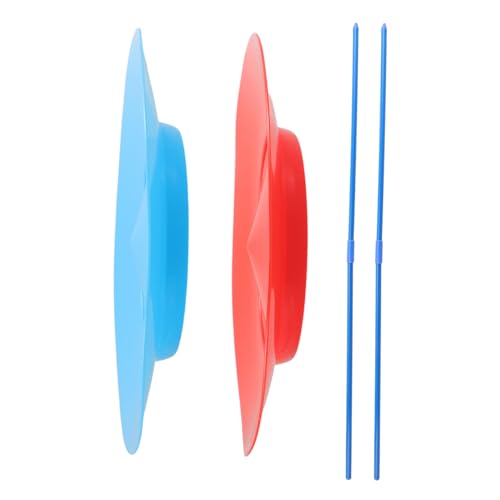 UPKOCH 2 Stück Jonglierteller Stäben Zirkus Jonglierspielzeug für Erwachsene Stabile Bunte Spinning Plates für Zirkusaufführungen Straßenperformance Partyspaß von UPKOCH