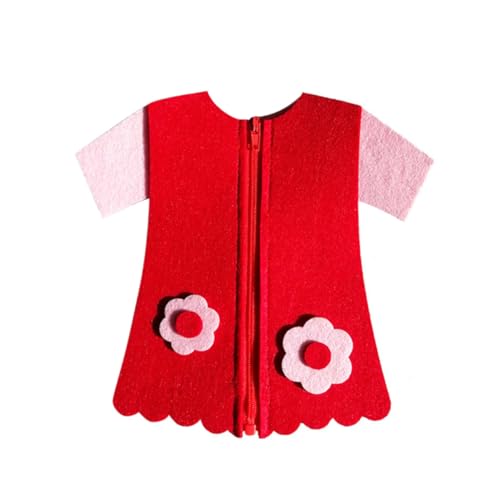 UPKOCH Babyspielzeug 2 Stück Knopf-reißverschluss-Spielzeug Für Jungen Und Mädchen Pädagogisches Kleidungsspielzeug Lustige Designs von UPKOCH