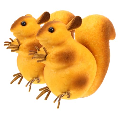 UPKOCH 2 Stück Kleines Eichhörnchen Modell Simulation Eichhörnchen Figur Eichhörnchen Figuren Kleine Eichhörnchen Miniatur Figuren Gefälschtes Eichhörnchen Realistisches von UPKOCH