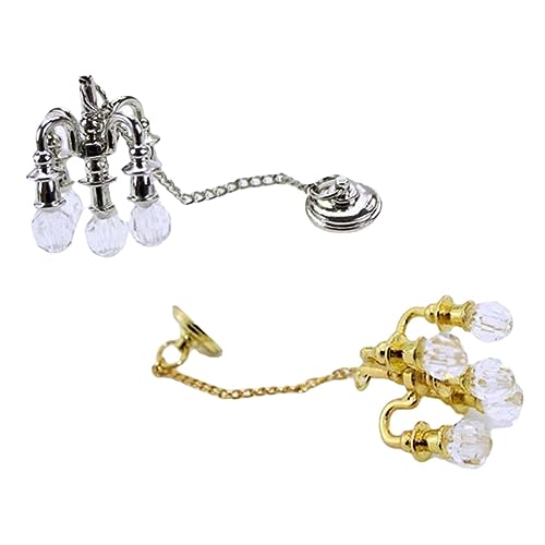 UPKOCH 2 Stück Kronleuchtermodell Licht für Mini-Schmuck winzig hängend Funkeln Puppenhausbeleuchtung pendelleuchte Mini Hauslicht Miniatur-Puppenhauslichter Zinklegierung UPKOCH 2 Stück Kronleuchtermodell Licht für Mini-Schmuck winzig hängend Funkeln Puppenhausbeleuchtung pendelleuchte Mini Hauslicht Miniatur-Puppenhauslichter Zinklegierung von UPKOCH