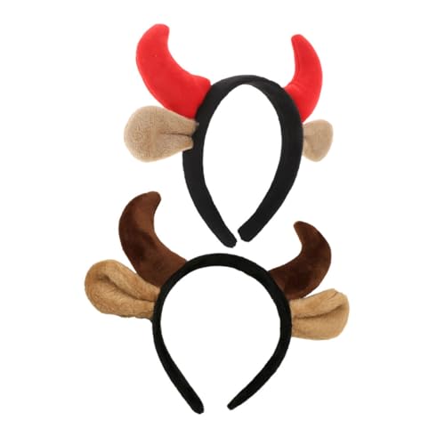 UPKOCH 2 Stück Kuhhörner Stirnband mit Niedlichen Hörnern und Ohren Bequemes Robustes Haarreif Kostümzubehör für Fasching Cosplay Partys Einfache Anwendung UPKOCH 2 Stück Kuhhörner Stirnband mit Niedlichen Hörnern und Ohren Bequemes Robustes Haarreif Kostümzubehör für Fasching Cosplay Partys Einfache Anwendung von UPKOCH