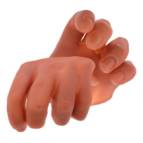 UPKOCH 2 Stück Magische Requisiten Gefälschte Gruselige Abgetrennte Hand Trick-Requisiten Handspielzeug Neuheit Trickspielzeug Gefälschte Blutige Hand Fingerstreich Light Brown Plastik von UPKOCH