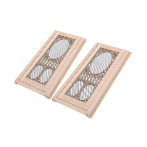 UPKOCH 2 Stück Maßstab Holz Details Dekorative Märchentüren für DIY Puppenhaus Möbel Zubehör Realistische Miniatur Verkleidung von UPKOCH