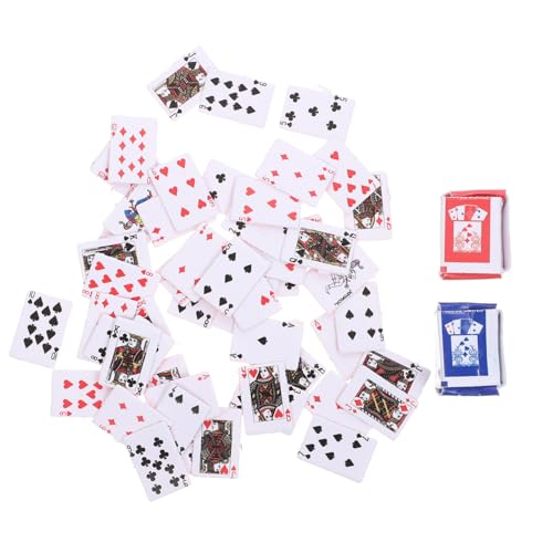 UPKOCH 2 Stück Maßstab Kreative Pokerkarten mit Klaren Mustern Robustes Material für Brettspiele Puppenhaus Dekoration Freizeit für Erwachsene Büro Bar von UPKOCH
