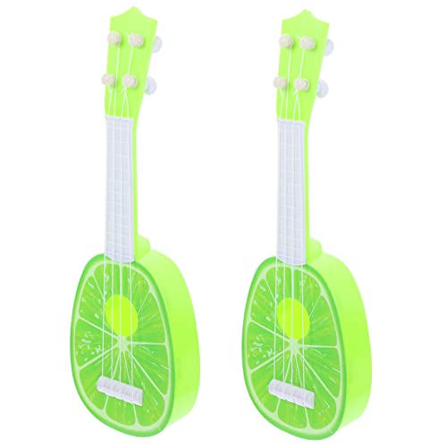 UPKOCH 2 Stück Mini Frucht Design Gitarre für Pädagogisches Musikinstrument aus Kunststoff für Vorschulunterricht und Kreative Lernspielzeuge von UPKOCH