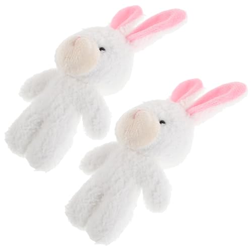 UPKOCH 2 Stück Mini Plüschkaninchen Weiche Stofftiere für Puppenhaus Szenen für Kreative Spielstunden Sammlerstücke Partygeschenk von UPKOCH