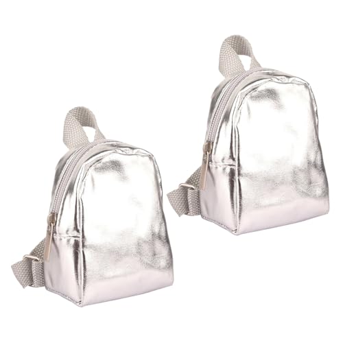 UPKOCH 2 Stück Mini Puppenrucksäcke mit Reißverschluss Stabile Miniatur Schulranzen für Puppen Zubehör für Rollenspiele und Puppenhaus für Kinderhände und Fantasievolles von UPKOCH