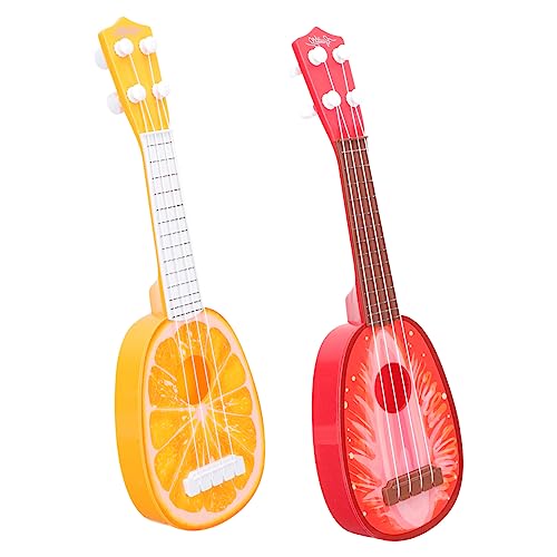UPKOCH 2 Stück Mini Ukulelen Ukulelen Kinderinstrumente Ukulele Für Anfänger Kindergitarre Ukulelen Gitarren Für Musikspielzeug Musikinstrumente Gitarre Für Rot Kunststoff von UPKOCH