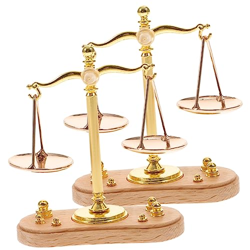 UPKOCH 2 Stück Mini-Waage Miniaturen winzig Miniaturgewichte kinderzimmerdeko Room Decoration im Miniaturformat pädagogisches Zinklegierung Golden UPKOCH 2 Stück Mini-Waage Miniaturen winzig Miniaturgewichte kinderzimmerdeko Room Decoration im Miniaturformat pädagogisches Zinklegierung Golden von UPKOCH