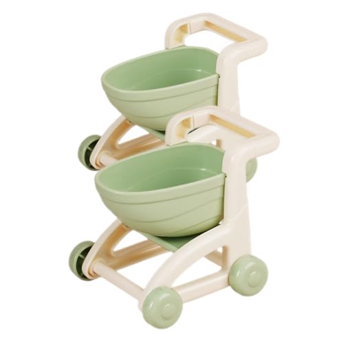 UPKOCH 2 Stück Mini-einkaufswagen Kleinkinder Einkaufswagen Für Kleiner Supermarktwagen Kleiner Einkaufswagen Puppenhaus-miniaturen Einkaufswagen Light Green Sport von UPKOCH