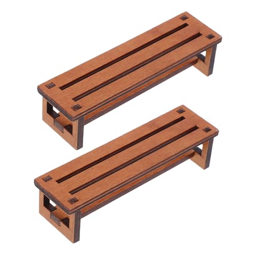 UPKOCH Miniaturhocker Zur Puppenhausdekoration Mini-stühle Im Vintage-Stil Miniaturhocker Aus Holz Zum Basteln Und Als Wohnaccessoire von UPKOCH