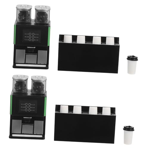 UPKOCH 2 Stück Miniatur Kaffeemaschine Kompakte Puppenhaus Kaffeemaschine für Kinderküche und Rollenspiel Vielseitig als Dekoration und Fotorequisite Geeignet von UPKOCH