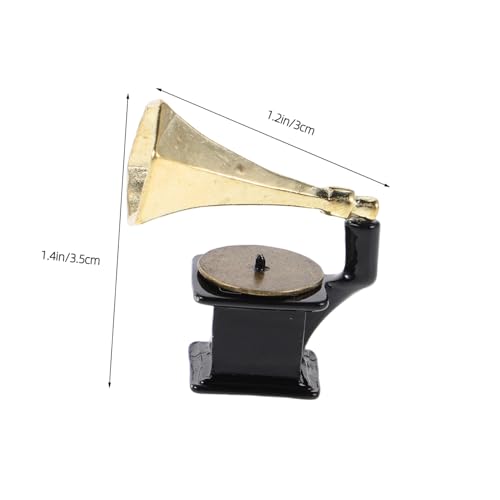 UPKOCH 2 Stück Miniatur Retro Phonograph Modell Detaillierte Vintage Spieluhr Dekoration Miniatur Schallplattenspieler Ornament für Puppenhaus Bücherregal und Wohnzimmer Tischaccessoires von UPKOCH