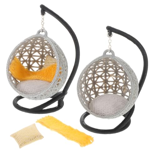 UPKOCH 2 Stück Miniaturmöbel Hängesessel für Kleine Räume Accessoire für Puppenhaus Dekoration und Sammlerstücke UPKOCH 2 Stück Miniaturmöbel Hängesessel für Kleine Räume Accessoire für Puppenhaus Dekoration und Sammlerstücke von UPKOCH