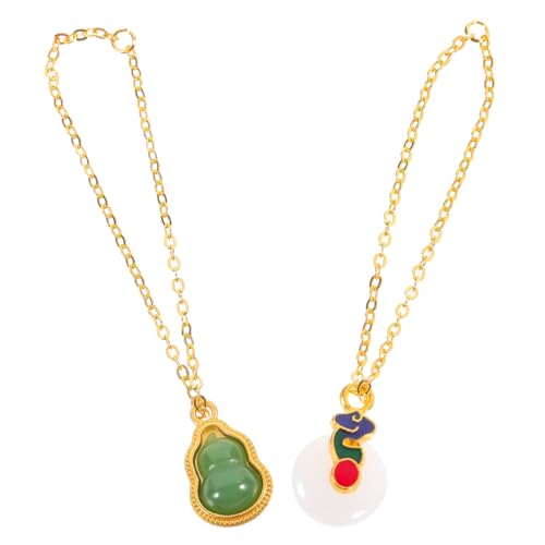 UPKOCH 2 Stück Minikette Spielzeugkette für Puppen Puppen-Halskette Puppen Mini-Schmuck Puppen verkleiden Sich Halskette Schmuck für Puppen Kette Mini Puppenketten Plastik von UPKOCH