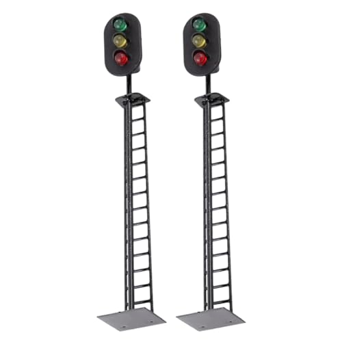 UPKOCH 2 Stück Modellbahn Signalleuchte Kleine Ampel Miniatur Verkehrssignale Sandtischmaterialien Signallampe Modell Grün Gelb Rote Lampe Modell Ampel Modell Metall UPKOCH 2 Stück Modellbahn Signalleuchte Kleine Ampel Miniatur Verkehrssignale Sandtischmaterialien Signallampe Modell Grün Gelb Rote Lampe Modell Ampel Modell Metall von UPKOCH