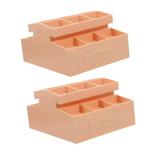 UPKOCH 2 Stück Obstständer Für Puppenhäuser: Miniatur-supermarkt-ausstellungsregale – Snack-ausstellungsregale Für Mini-küchenzubehör – Puppenhaus Für DIY-projekte von UPKOCH