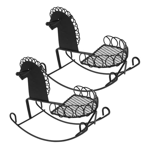 UPKOCH 2 Stück Pferdedekor: Miniatur Schaukelpferd Spielzeug - Puppenhauszubehör - Kleines Fotografie- - Mini-hausornament Zum Spielen Und Dekorieren UPKOCH 2 Stück Pferdedekor: Miniatur Schaukelpferd Spielzeug - Puppenhauszubehör - Kleines Fotografie- - Mini-hausornament Zum Spielen Und Dekorieren von UPKOCH