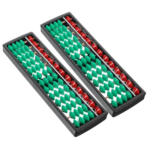 UPKOCH 2 Stücke Retro 13-Perlen Abacus Kunststoff Abacus für Kindermathematik Lernspielzeug im Chinesischen Stil von UPKOCH