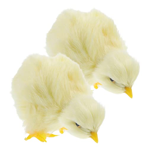 UPKOCH 2 Stück Plüschküken Osterdeko Kuscheltier Huhn Modell Langlebiges Stofftier für Balkon Geschenkidee von UPKOCH