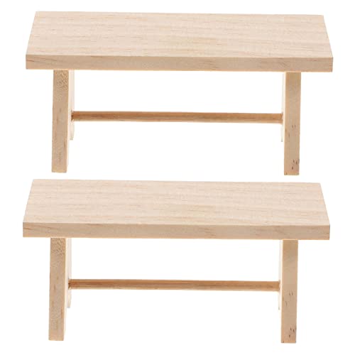 UPKOCH Puppenhaus-esszimmer-Set 2-teiliger Mini-teetisch Miniaturmöbel Aus Holz Realistisches Mini-hausdekor UPKOCH Puppenhaus-esszimmer-Set 2-teiliger Mini-teetisch Miniaturmöbel Aus Holz Realistisches Mini-hausdekor von UPKOCH