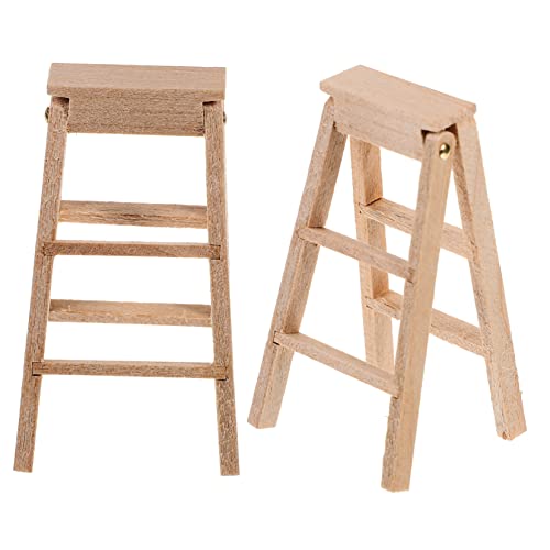 UPKOCH Miniatur-Ornament – ​​holzleiter Im Maßstab 112 Mini-hausleitermodell Zum Spielen von UPKOCH
