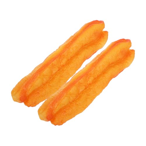 UPKOCH 2 Stück Realistische Fried Food Modelle aus PVC Kunstvolle Nachbildung für Fotografie und Frühstücksdekor für Frühstücksläden Deko Accessoire von UPKOCH