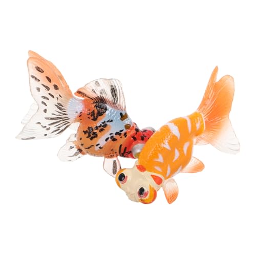 UPKOCH 2 Stück Realistische Goldfisch Spielzeuge aus Kunststoff Vielseitige Aquarium Deko und Pädagogische Meeresbewohner Modelle für Pflegeleicht und Fördert Feinmotorische Fähigkeiten von UPKOCH