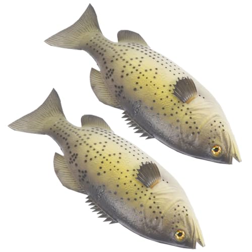 UPKOCH 2 Stück Realistisches Teiliges PU Fischmodell Deko Figur Simulation Tierfigur Lebensecht Leicht für Schlafzimmer Kinderzimmer Fischliebhaber von UPKOCH