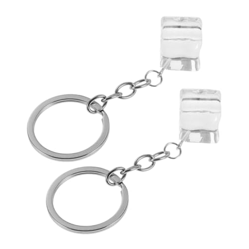UPKOCH 2stücke Aesthetic Schlüsselanhänger Mit Eiswürfel-design Für Autos Und Taschen Kreative Dekoration Für Männer Und Frauen Und Accessoire von UPKOCH