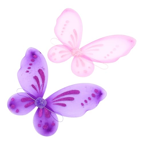 UPKOCH 2 Stück Schmetterlingsflügel Für Damen Cosplay-flügel-partyzubehör Elegante Flügel Aus Nylonmaterial Für Erwachsene von UPKOCH