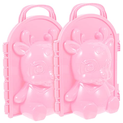 UPKOCH 2 Stück Schneeformwerfer Schneeschaufel Sandstrandspielzeug Entzückender Maker Maker Werkzeug Schneezange Kampfversorgung Sika Schneeform Lustiger Schnee Kunststoff Rosa von UPKOCH